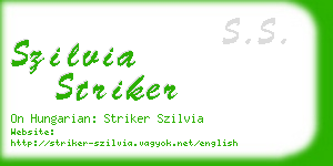 szilvia striker business card